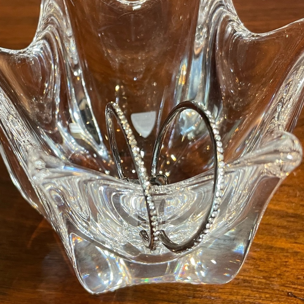 Rhinestone  Clip On  Hoop Earrings